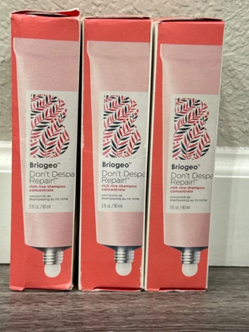 Briogeo Don't Despair, Repair! Rich Rice Shampoo Concentrate 3 oz SET OF 3